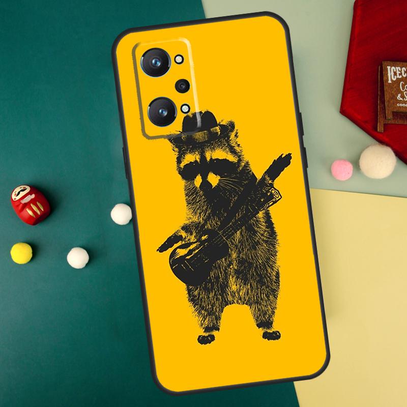 Cartoon Raccoon Kawaii For Realme 10 11 12 13 14 Pro Plus C67 C65 C63 C61 C55 C53 C51 C35 C71 C75 GT7 15 Pro Case