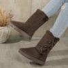 Ladies Shoes  High Quality Slip-on Women's Boots Fashion Round Toe Daily Boots Women Winter Short Plush Keep Warm Snow Boots