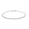 925 Silver Jewelry 16cm to 19cm Tennis Bracelet 2mm Zirconia Anniversary Gift Genuine Silver Bracelet