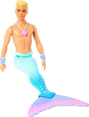 Mattel - Барби Дримтопия: Кукла Кен-русал с блондинистым синим радужным хвостом