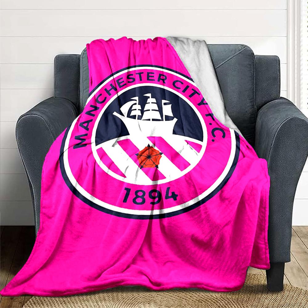 Manchester City Fc Crest Blankets Flannel Printed Breathable Warm Throw Blanket for Home Office Bedspreads 0708a8