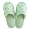 OKA Fleur Blanc Slippers (fits Feet Approximately 23cm - 25cm), Green (washable, Stylish, for Indoor Use, for Guests, Bathroom, Men's, Women's, Nordic
