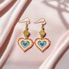 Rainbow Heart Sun Dangle Earrings Cute Y2K Pride Couple Enamel Pendant Gay Flag LGBTQ Jewelry Couples Gift For Lovers Women Girls