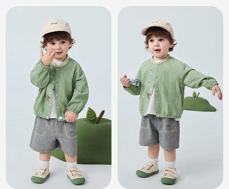 Mini Balabala Baby Knee Shorts 2026 Summer New Product Moisture absorbing Quick drying Loose Pants