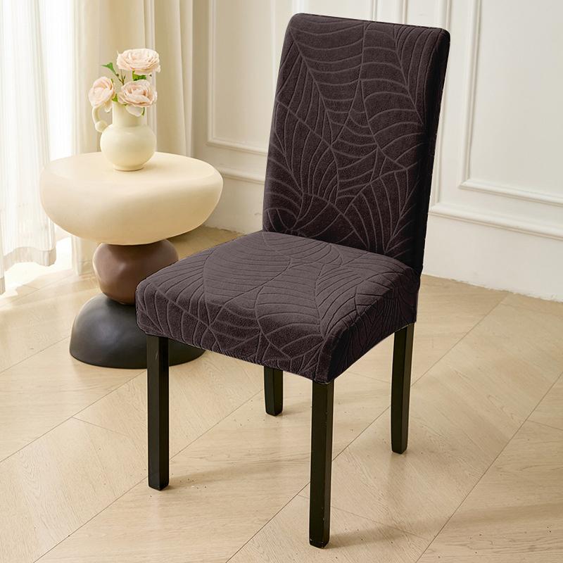 Jacquard Solid Chair Cover Anti-dirty Seat Slipcover for Wedding Dining Room Restaurant Office Banquet Soft Durable Chair Cover