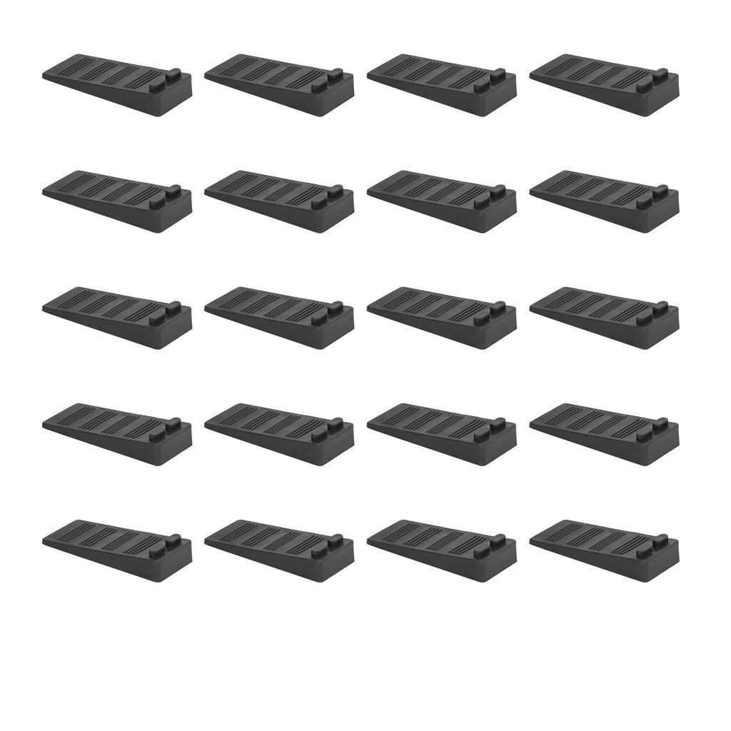 20 шт. Дверной стопор, противоударный, черный, без сверления, устойчивый, напольный, пластиковый, дверной клин для 