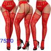 New Style Open Crotch Lace Transparent Suspender Black Silk Sexy Fishnet Stockings Non-slip One-piece Suspender Belt for Women