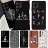 Чехол для телефона Skeleton Yoga для Samsung Galaxy S23 S22 Ultra S21 S20 FE S8 S9 S10 Note 10 Plus Note 20 Ultra