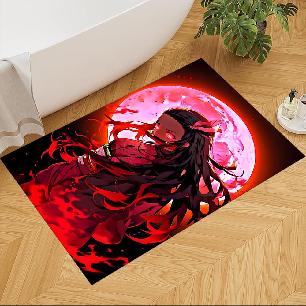 Demon Slayer Battle Fury Non-Slip Home Carpet Design for Office Decor Living Room Gift