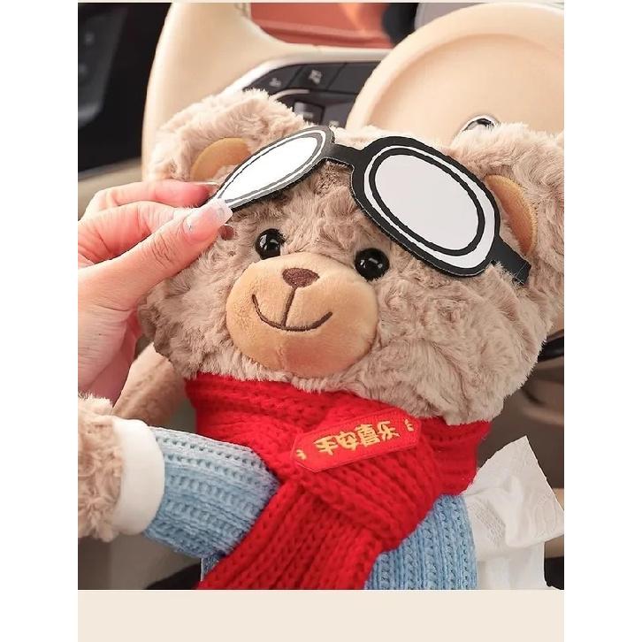 Creative Car Tissue Box Car Pumping Carton Hanging Type, Cute Cartoon Car Decoration Tissue Hanging Bag