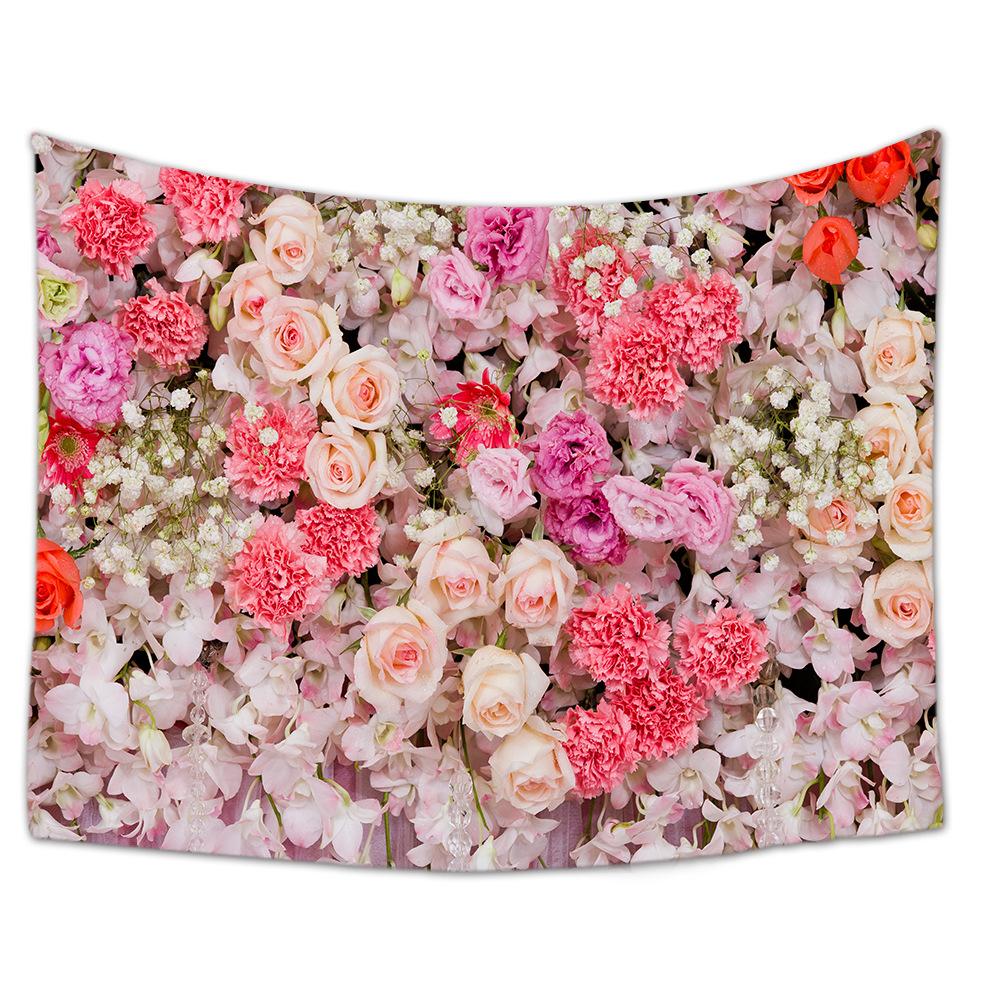 Ins гобелен в скандинавском стиле на стену с цветком розы для гостиной, общежития, спальни, дома