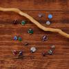 Right Grand ASTM F136 Titanium Internally Threaded Natural Stone Top for 14G 16G Labret Lip Stud Nipple Piercing Body Jewelry
