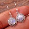 Подарки ювелирных изделий серебра 925 сережек лунного камня серебряных ювелирных изделий шарма для нее