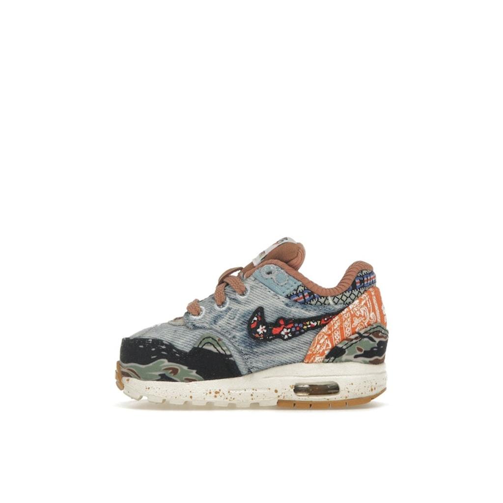 Nike Concepts X Air Max 1 SP TD Heavy Baby Sneakers Multi-Color Wild-Violet Sail DR2363-700