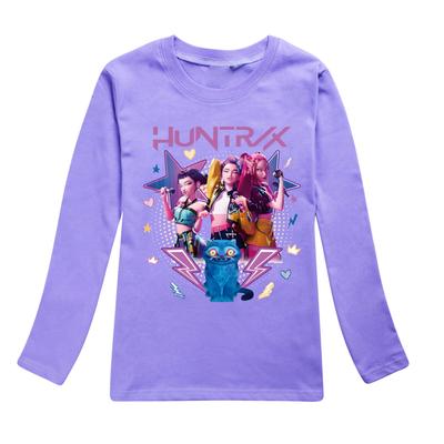 Kpop Охота на ведьм Мальчики Девочки Удобная Мягкая Милый стиль Хлопковая с принтом Футболка с длинным рукавом на каждый день