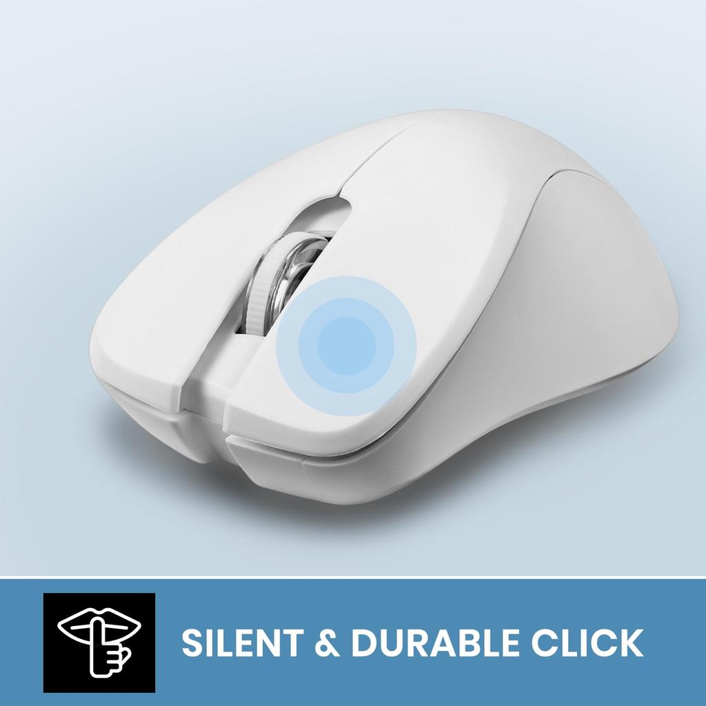 Беспроводная мышь Perixx с тихим кликом PERIMICE-621W (2.4G, Белый)
