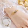 Meichen 18k Gold Non-Fading Titanium Steel Women's Fashion Bracelets - Simple, Versatile, Trendy European and American Style.