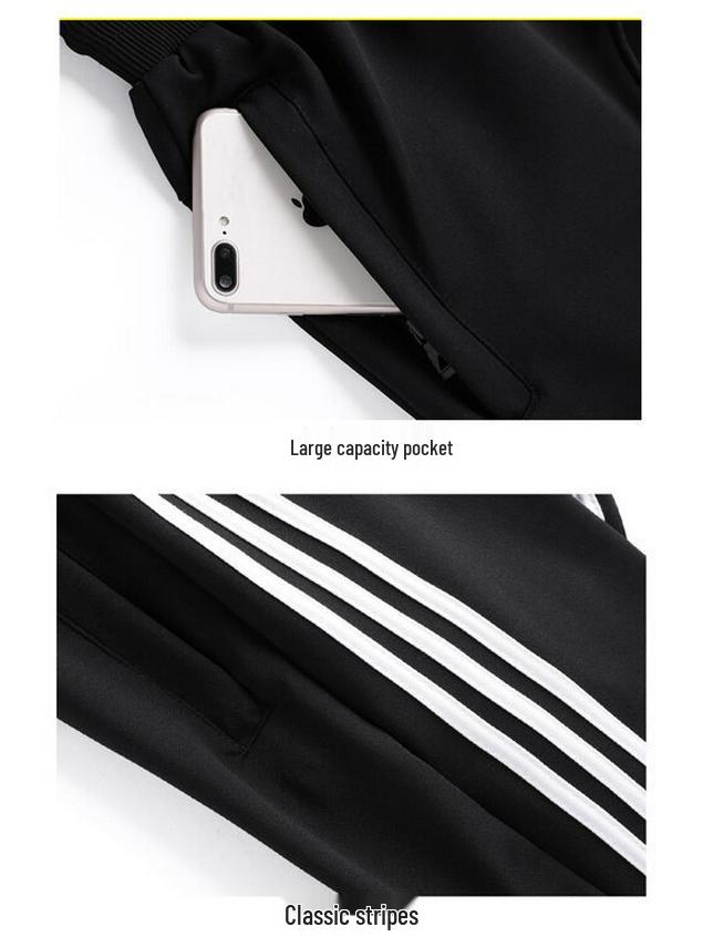 Весенне-осенний трехполосный спортивный костюм: Повседневная униформа из двух частей для пар и мероприятий, возможен индивидуальный логотип