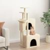 VidaXL Cat Tree with Sisal Scratching Posts Cream 122 Cm 172052