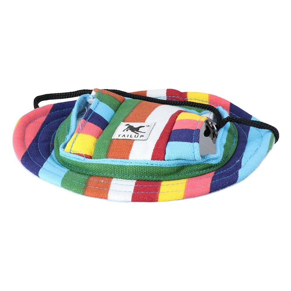 Stripe for Small Medium Mesh Cloth Canvas Cat Hat Dog Caps Pet Products Sunhat