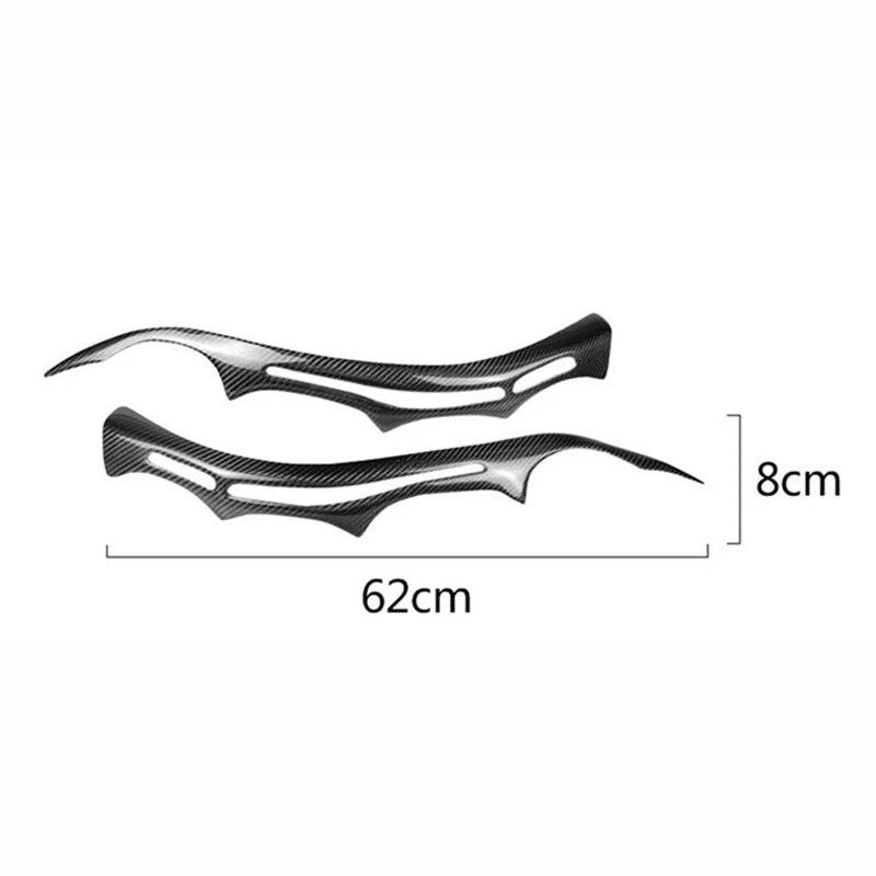 2 шт., настоящие углеродные волокна, внешние фары автомобиля, наклейки для бровей, передняя крышка фары, декоративные аксессуары для BMW E60 5 серии