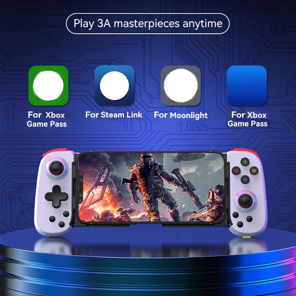 Выдвижной игровой джойстик BT Dual Vibration Wireless Растягивающийся геймпад Игровая консоль Беспроводная ручка для Android/iPhone