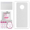 apgo Protective Skin Sticker for the Back Compatible with Vivo S6 5G, Wrap Film, Foil, Vinyl - Pattern Transparent Carbon
