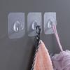 Transparent Seamless Hook Plastic Sticky Hook Magic Punch Free Horn Hook Bathroom Kitchen Nail Free Adhesive Hook