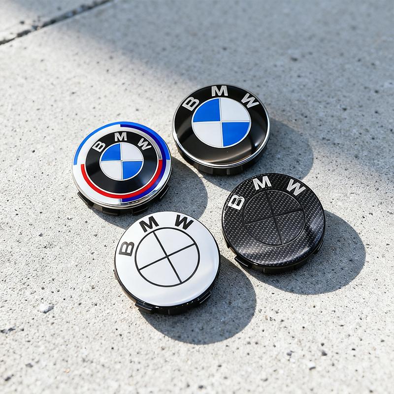 4 шт. 56 мм 68 мм Центральные колпачки на диски для BMW 50-летия M Power Углепластик Колпачок ступицы диска Эмблема Значок E46 E90 F10 F30 G20 X5