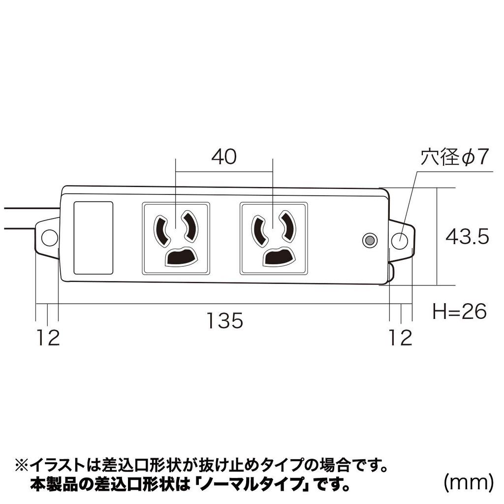 Sanwa Supply Construction Site Lightning Guard 2 Tap, 3-Pin, Outlets, TAP-K2NSP-3