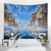 3D Fantasy Ancient Castle Background Decoration Tapestry Curtain Wall Cloth Children's Room Study Background Decoration Tapestry