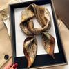 Luxury Paisley Print Small Square Scarf Simulated Silk Thin Neck Scarf Mature Style Sunscreen Headscarf For Women