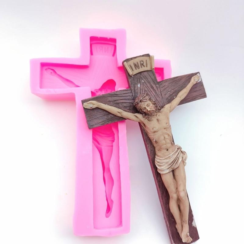 Силиконовая форма для распятия своими руками, кресты для подвешивания на стену, кулон, форма для эпоксидной смолы, домашнее настенное украшение, форма для поделок, ремесло