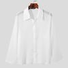 INCERUN Men Long Sleeve See Through Shirts Party Buttons Transparent Tops