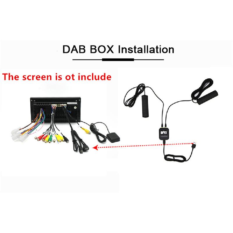 Автомобильный цифровой DAB+ адаптер-тюнер, двойные антенны, аудио радио блок, USB-приемник, антенна
