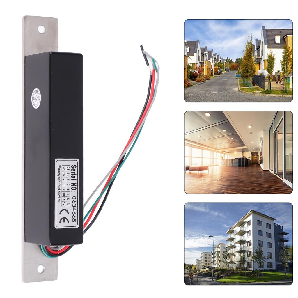 DC12V 4 Lines Electric Deadbolt Drop Bolt Door Lock for Security Access Control