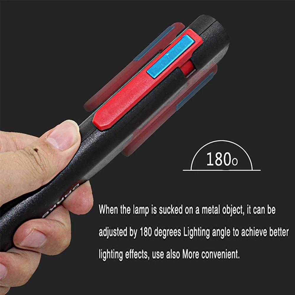 Powerful COB LED Work Light Car Multifunction Lamp Magnetic Mini USBRechargeable Pen Clip Torch Flashlight Work Lnspection Light