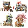 Mini City Street View Architectural Landscape Model Creative Folding Blocks Toy Takoyaki Shop Coffee Shop Christmas Gift