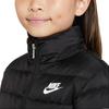 Nike Kids' Top Solid Color Print Zippers Thickened Fleece Lined Thermal Black Kids' (Unisex) Padded Jackets FB0061 010