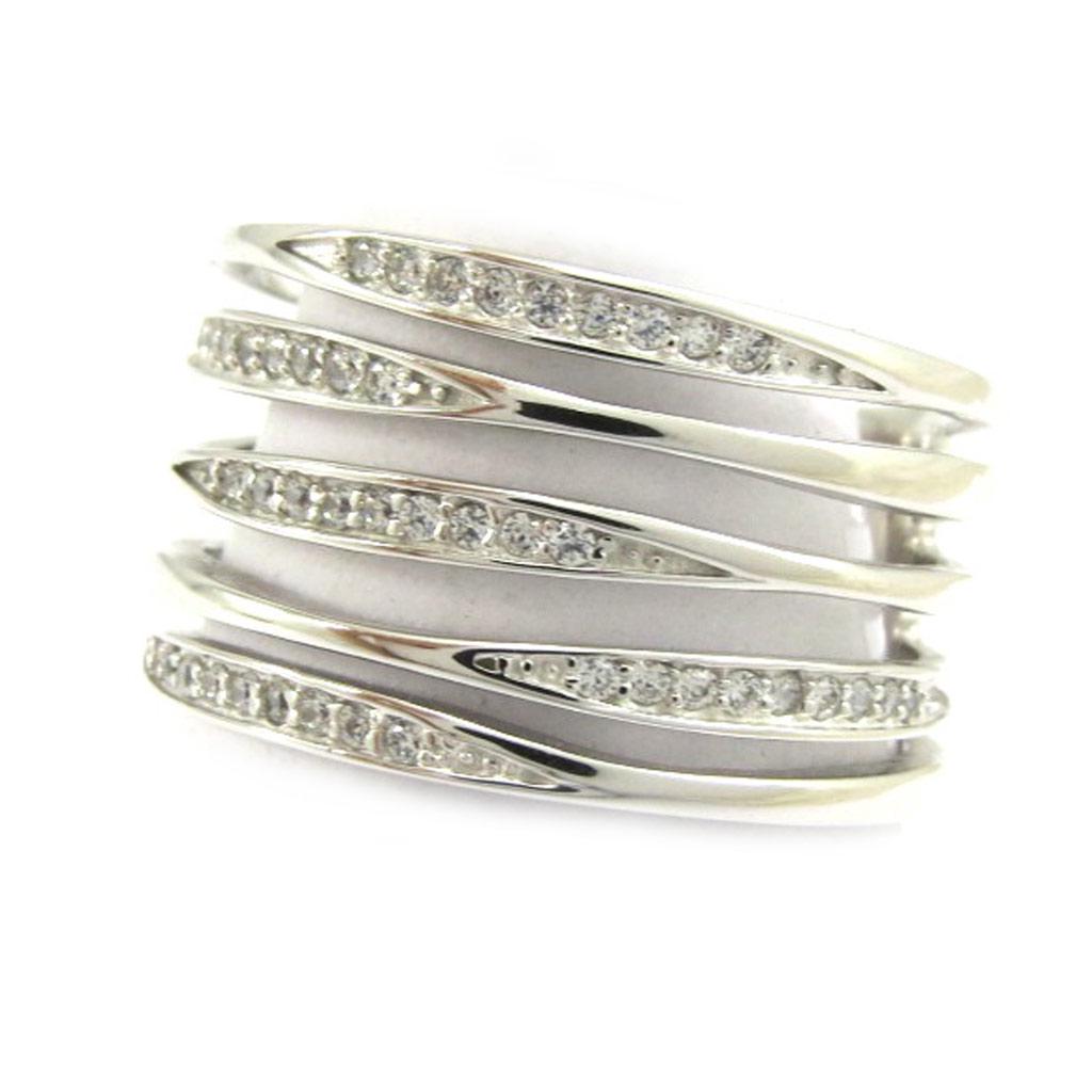 White 'Sissi' Silver Ring