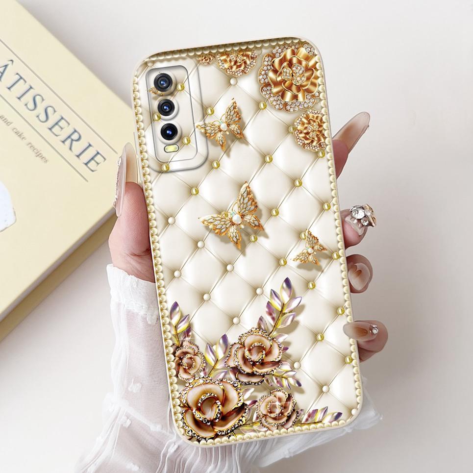 For Vivo V2027 V2028 V2029 Back Cover Vivo Y11S Y12s Y12a Y20 Y20s Y20i Case Girly Fashion Funda Soft Liquid Silicone Bumper
