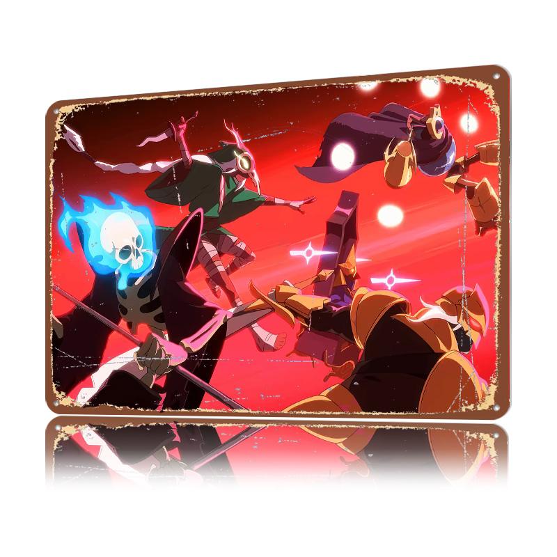 Fantasy Battle Scene D Printed Texture Poster Personalized Wall Art Retro Metal Tin Signs for Office Decor Room Decoration Home