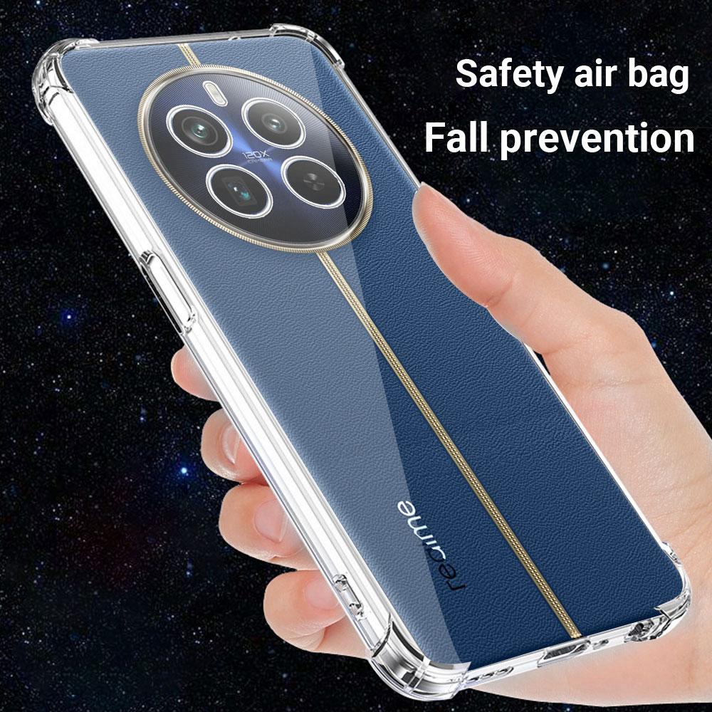 Shockproof Clear Case For Realme Narzo 70 Pro /Narzo 70X 5G Soft Silicone Phone Case For Realme P1 Pro Back Cover Protect Funda