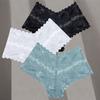 FINETOO 3Pcs Women Sexy Low Waist Lace Boyshort Floral Panties S-XL Girls Hollow Out Underwear Ladies Comfortable Underpants Female Lingerie