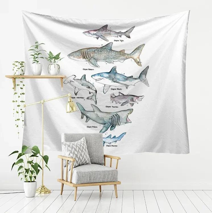 Милый креативный фон с изображением животных, гобелен для спальни, гостиной, украшение стены дома, гобелен