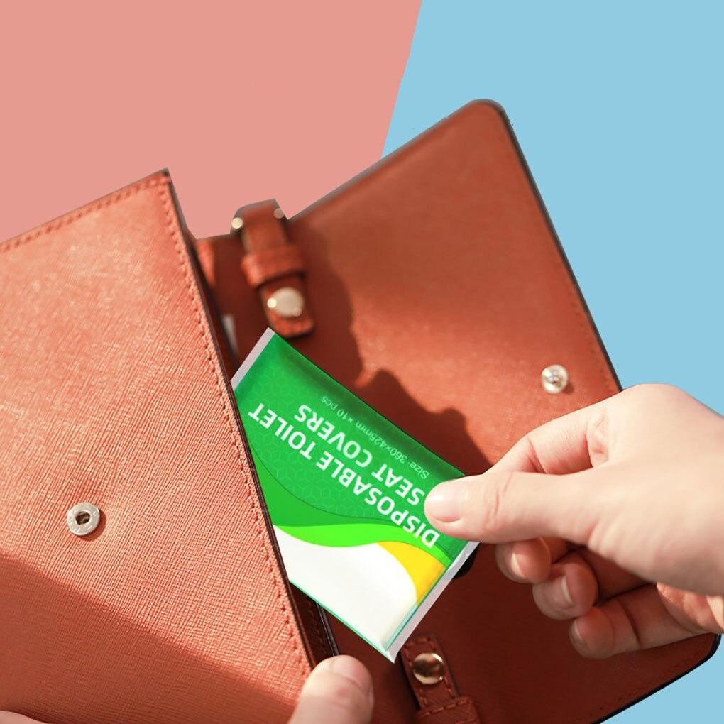 1 упаковка из 10 шт одноразовых чехлов на сиденье унитаза 100% водонепроницаемые и безопасные для путешествий, кемпинга, отеля, ванной комнаты, аксессуары, портативные