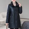 Middle Age Woman Winter Long Faux Sheepskin Coats Elegant Thick Warm Winter Parkas Female Leather Jacket