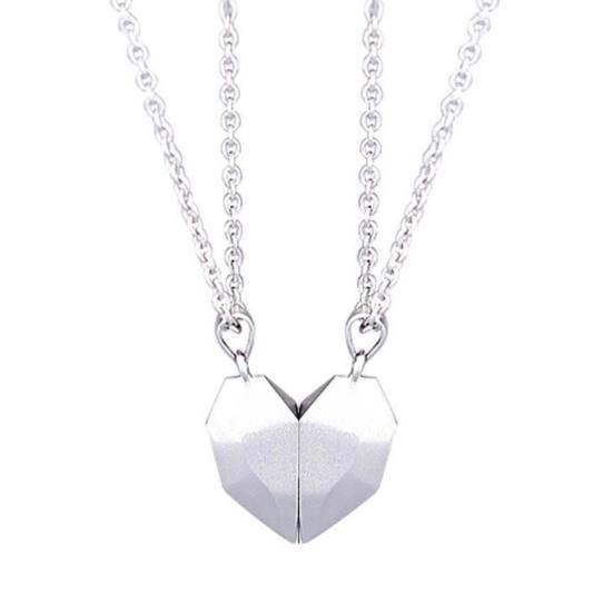 2 шт./комплект парных ожерелий магнитные геометрические креативные унисекс памятные значимые ожерелья для него и для нее