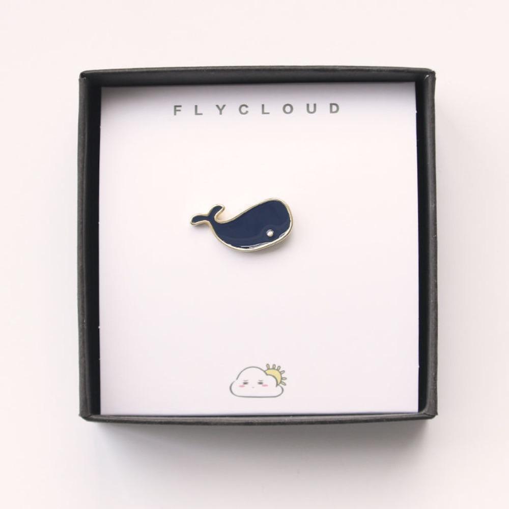 Black White Sirikit Kitiyakara Brooch Whale Shaped Whale Shark Brooch Whale Breastpin  Jewelry Gift