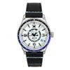 Flyboy Airmaster GMT Leather Strap White Dial Automatic AV-4128-02 Men's Watch